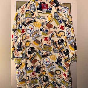 NFL Pittsburgh Steelers Legacy Button Shirt 2XL